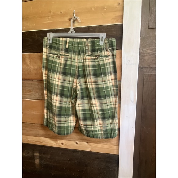 No Boundaries Vintage Green Plaid Mens Bermuda Shorts Size 34 - Picture 6 of 11